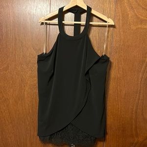 Maurice’s Black Tank top with lace on front